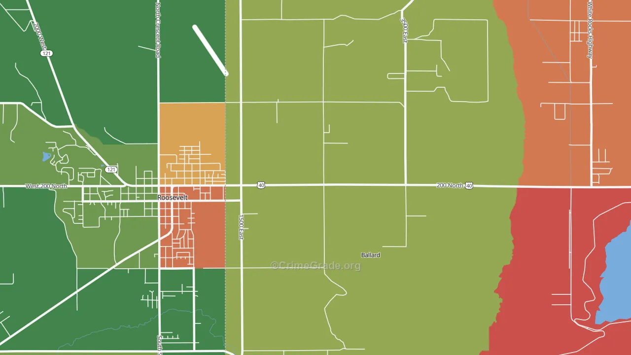 Ballard, UT Map of Robbery Rates