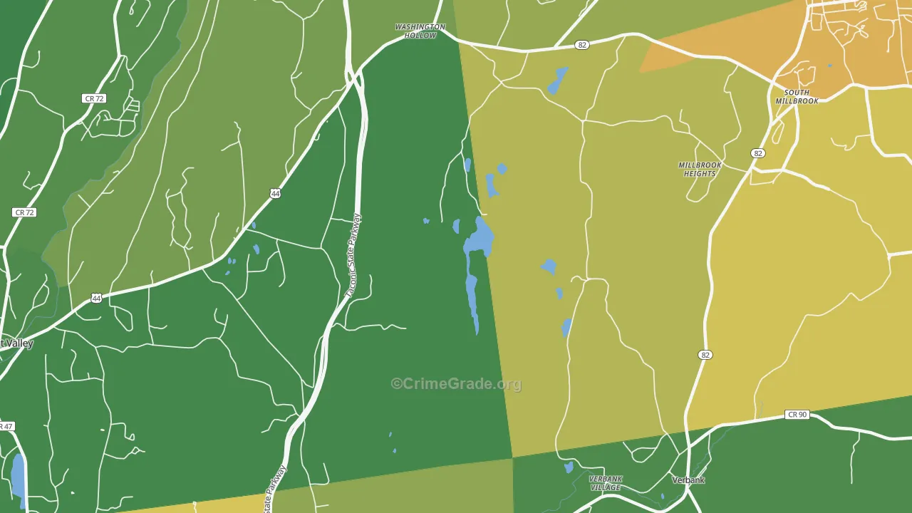 Bangall, NY Map of Robbery Rates