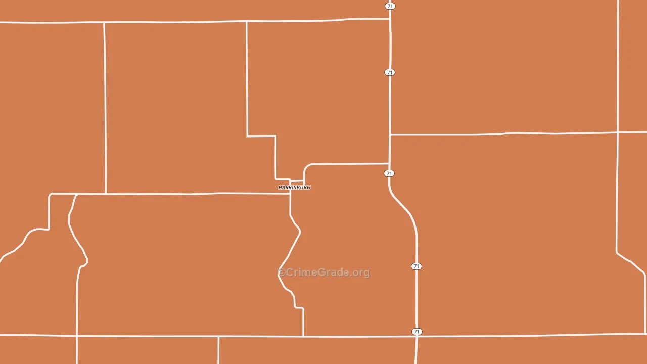 Banner County, NE Map of Robbery Rates
