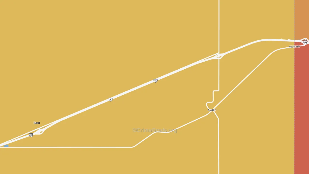 Bard, NM Map of Robbery Rates