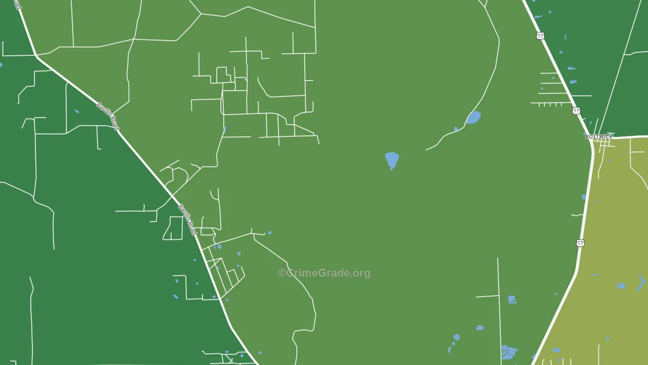 Bardin, FL Map of Robbery Rates