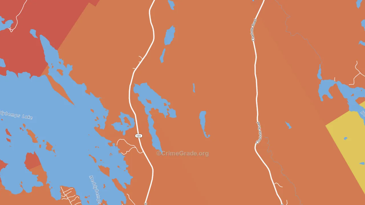 Baring, ME Map of Robbery Rates