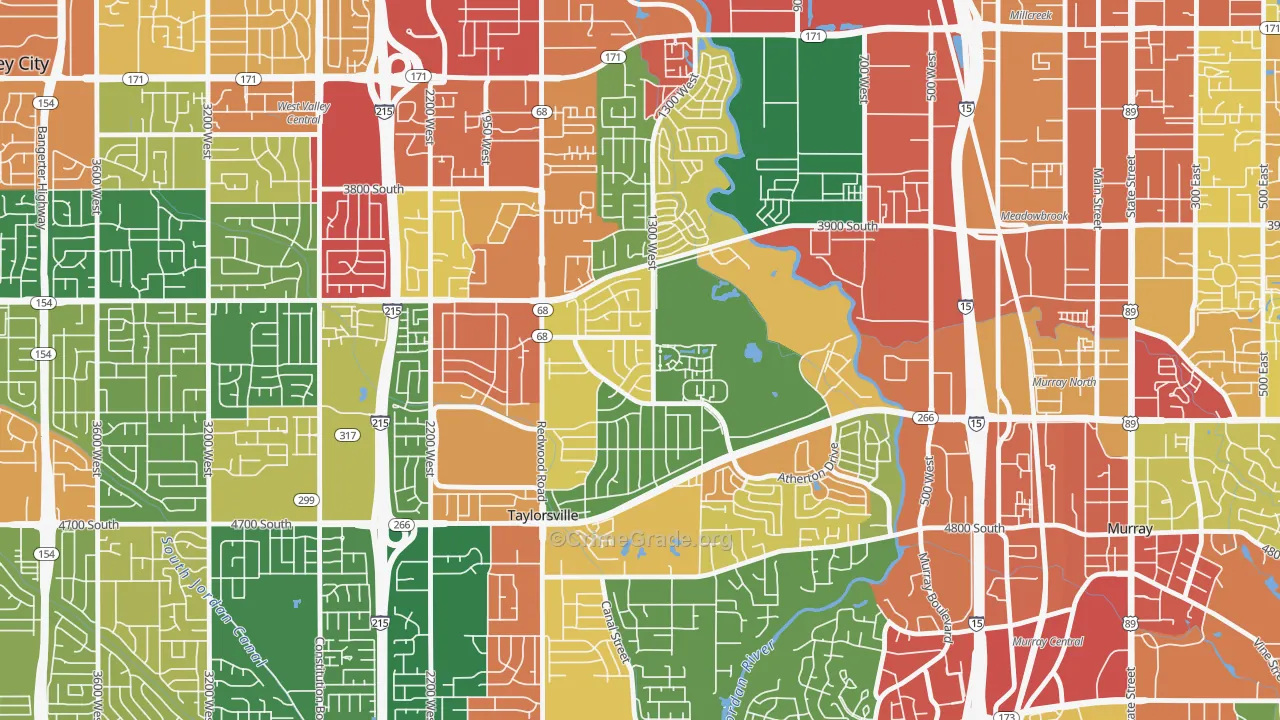 Barrington Park, Taylorsville, UT Map of Robbery Rates