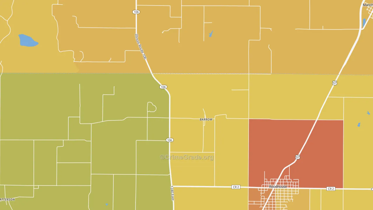 Barrow, IL Map of Robbery Rates