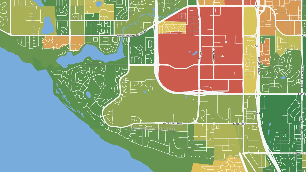 Bayshore-Klatt, Anchorage, AK Map of Robbery Rates
