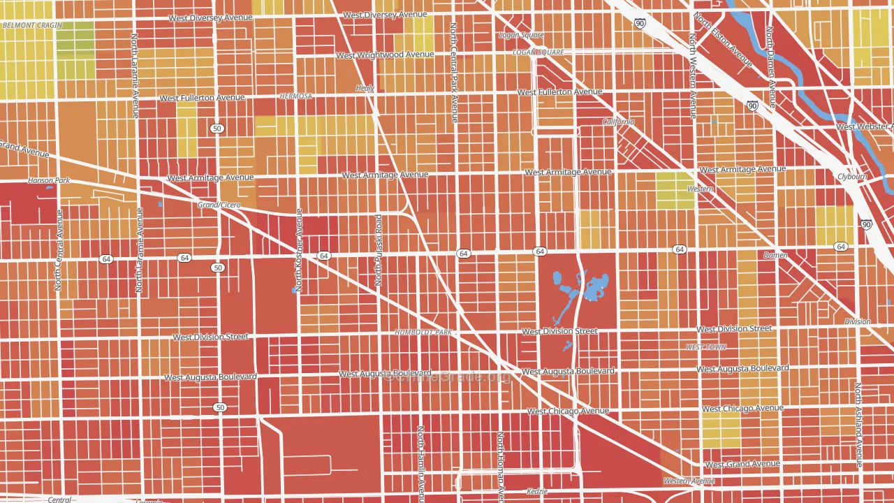 Beat 2535, Chicago, IL Map of Robbery Rates