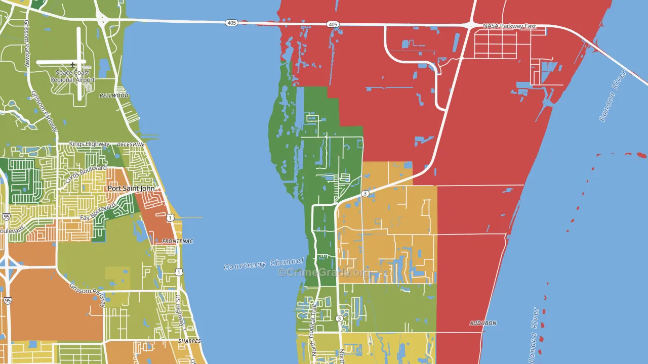 Bellwood, FL Map of Robbery Rates