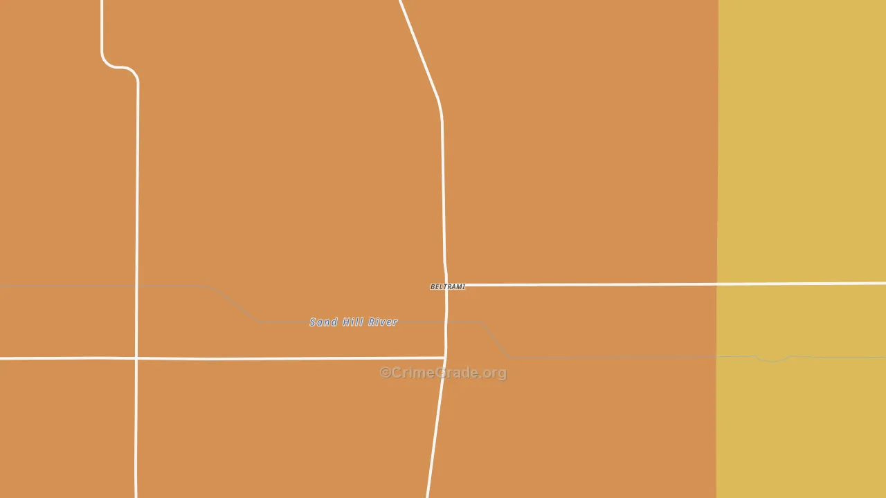 Beltrami, MN Map of Robbery Rates