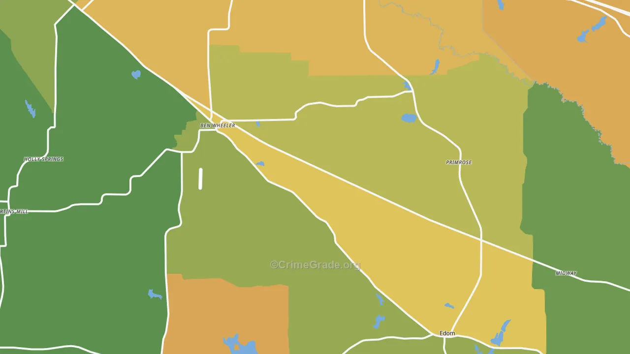 Ben Wheeler, TX Map of Robbery Rates