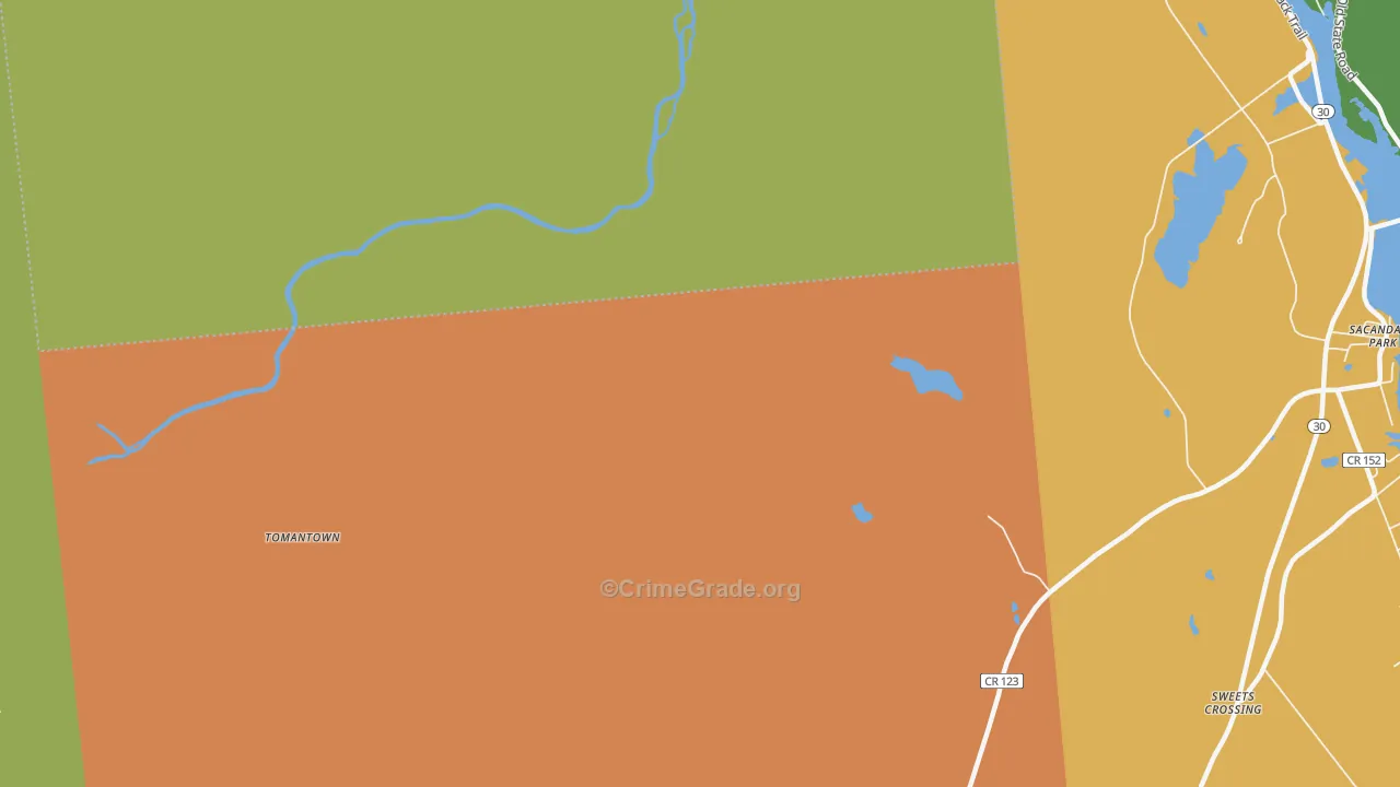 Benson, NY Map of Robbery Rates