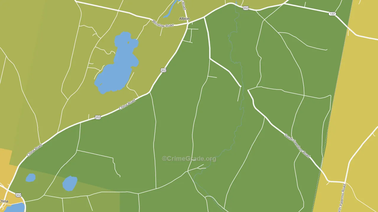 Benton, ME Map of Robbery Rates