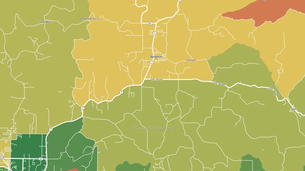 Bergman, AR Map of Robbery Rates