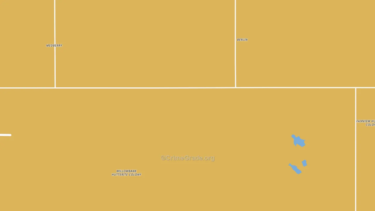 Berlin, ND Map of Robbery Rates