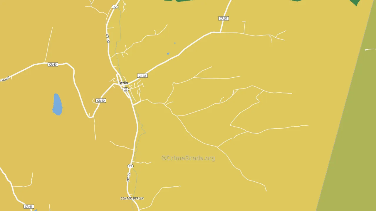 Berlin, NY Map of Robbery Rates