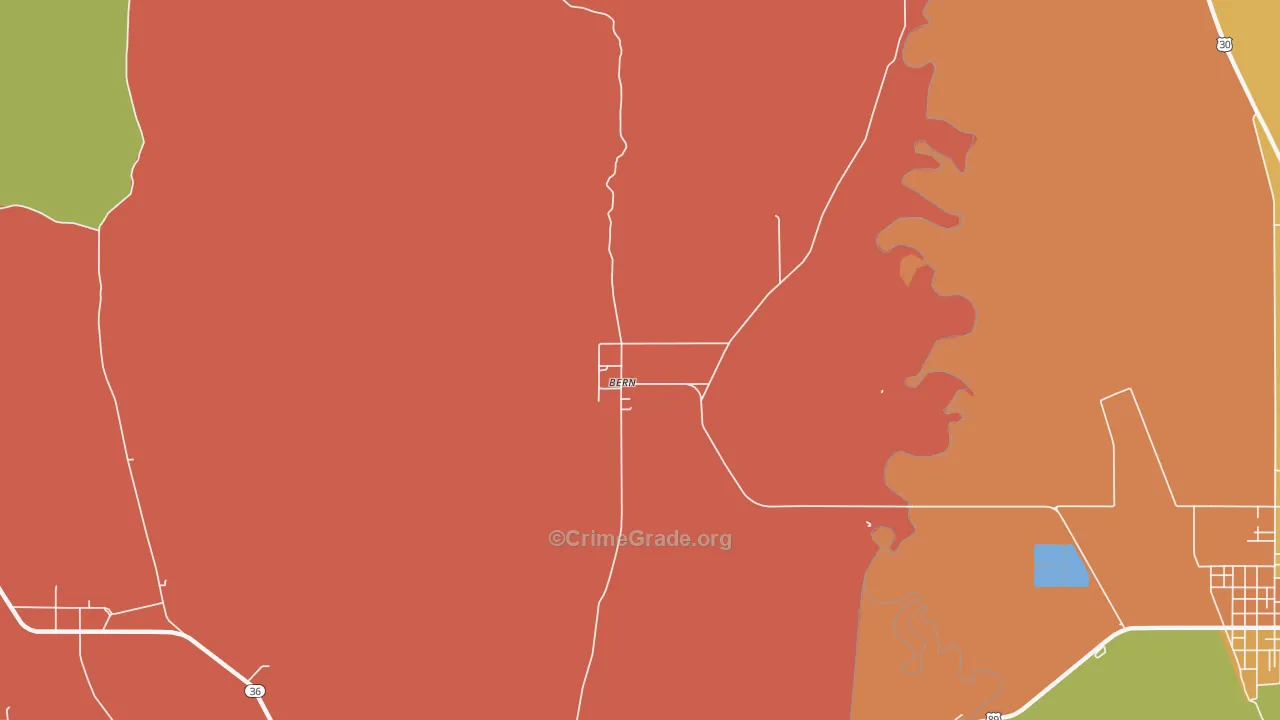 Bern, ID Map of Robbery Rates