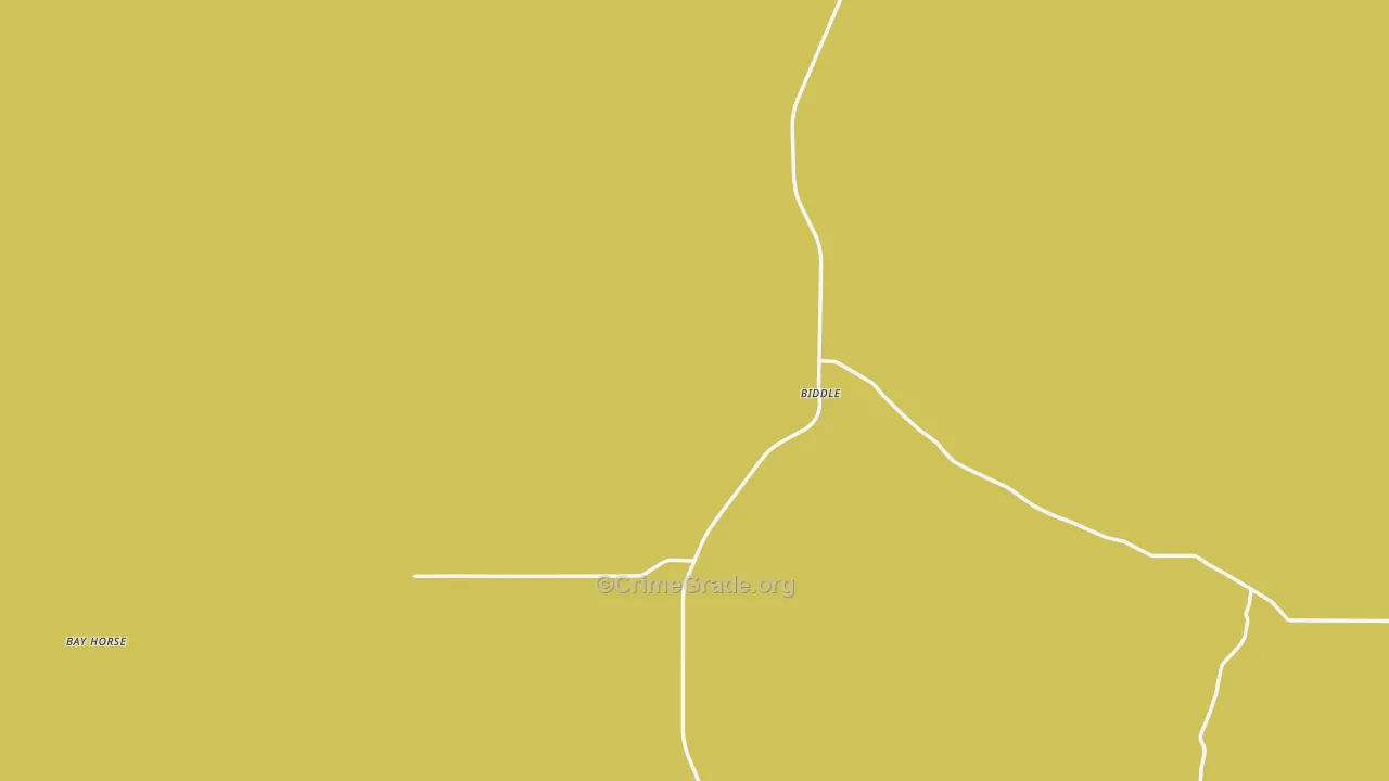 Biddle, MT Map of Robbery Rates