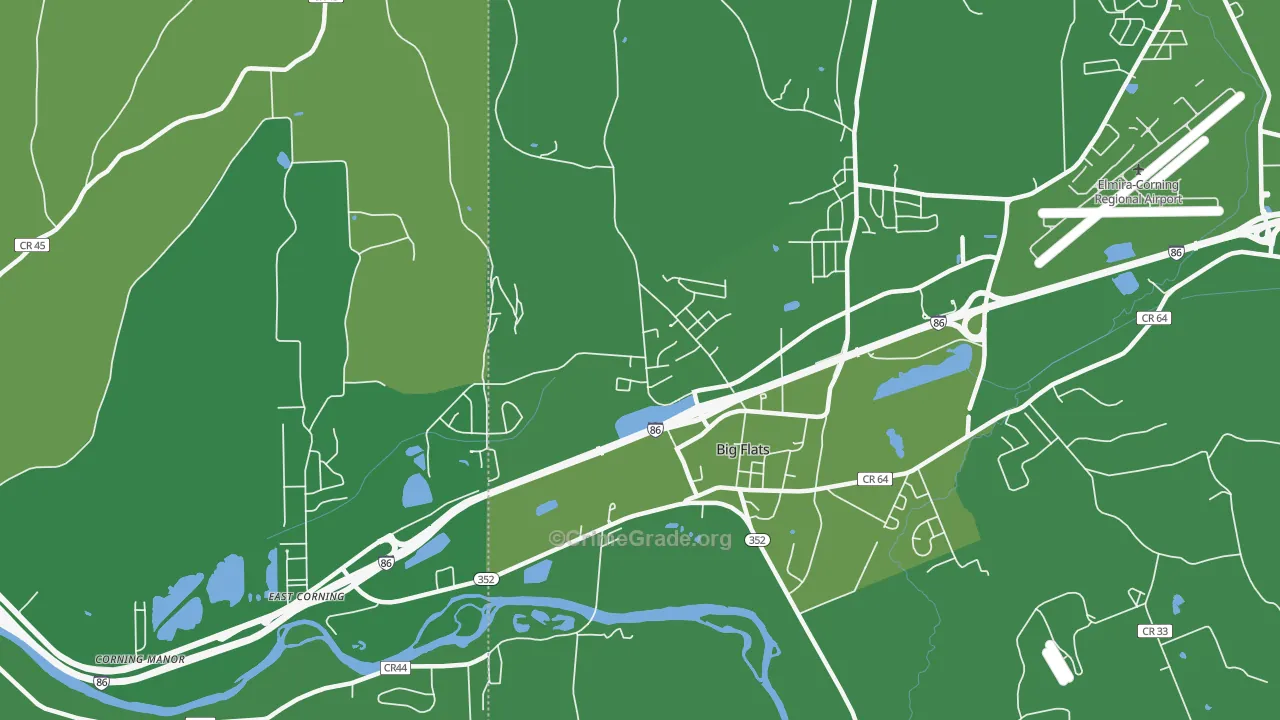Big Flats, NY Map of Robbery Rates