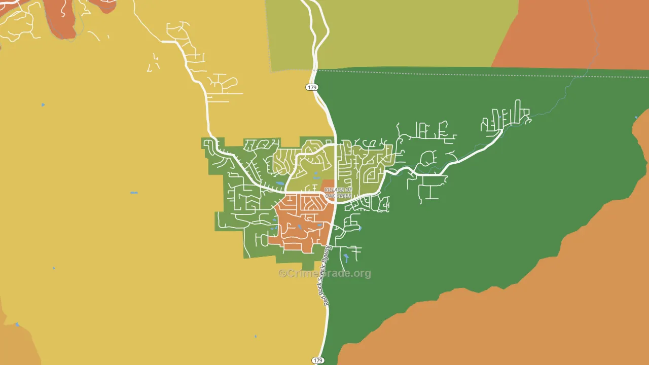 Big Park, AZ Map of Robbery Rates