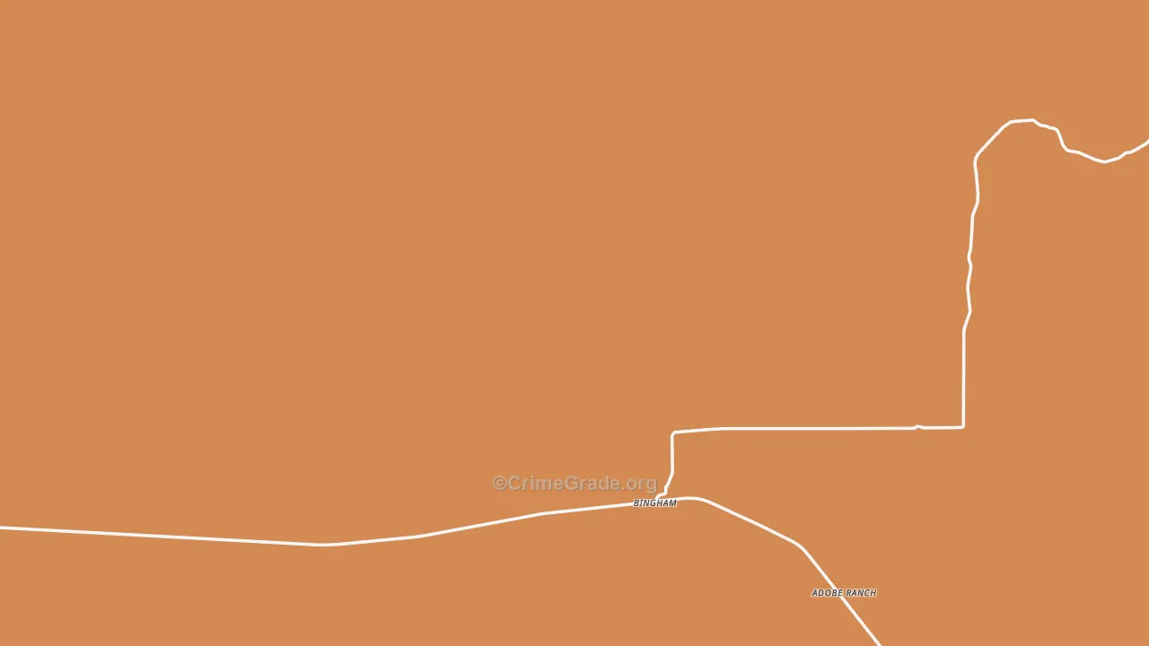 Bingham, NM Map of Robbery Rates