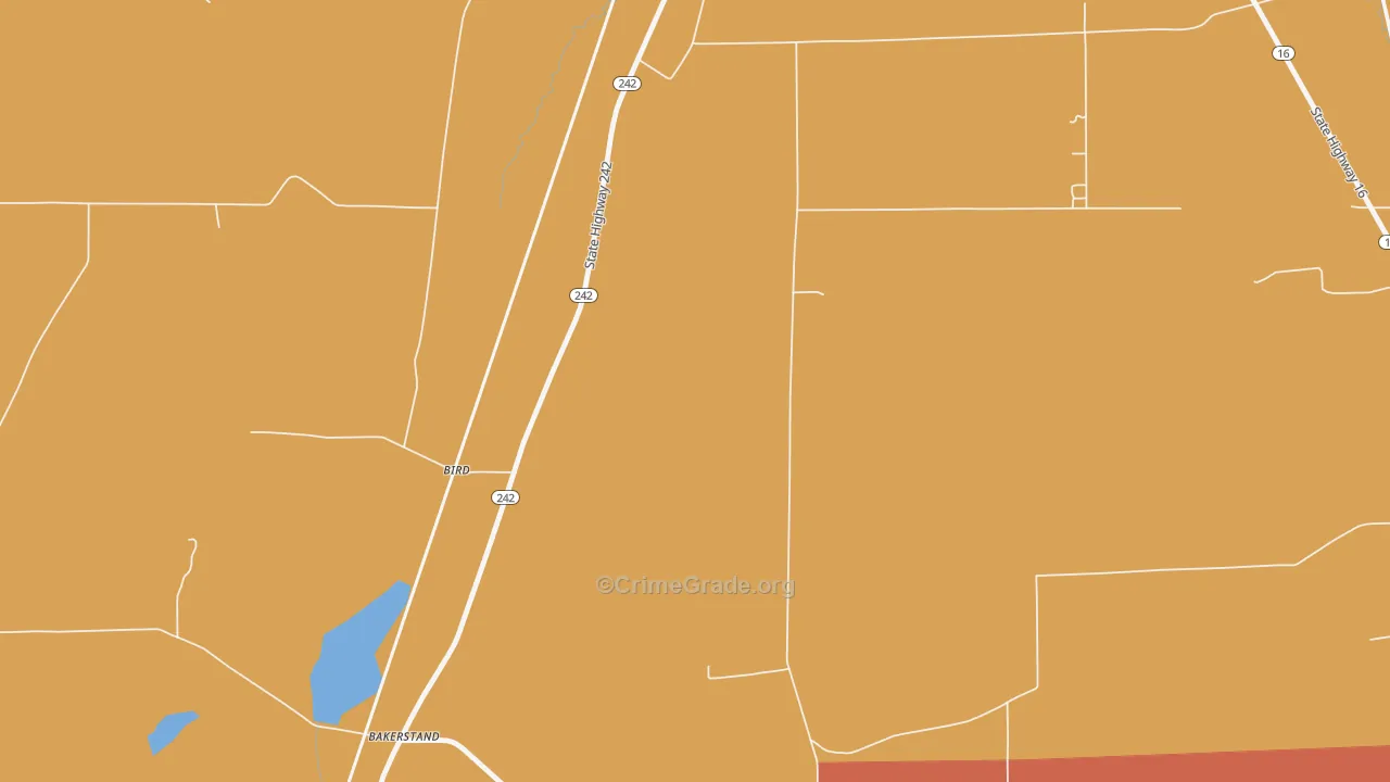Bird, NY Map of Robbery Rates