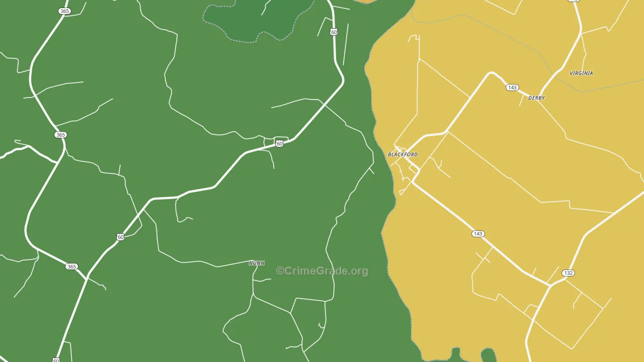 Blackford, KY Map of Robbery Rates