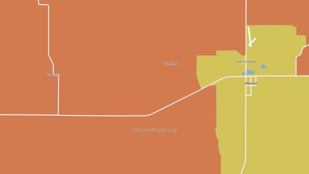 Blakeman, KS Map of Robbery Rates