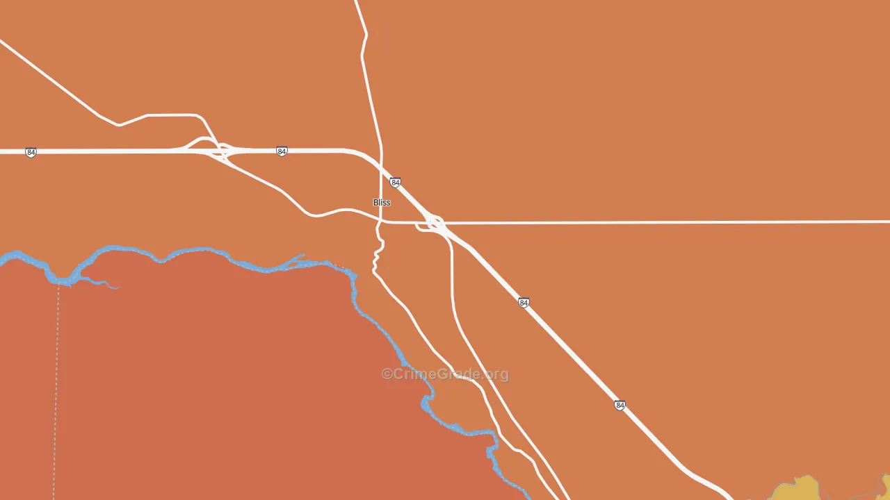 Bliss, ID Map of Robbery Rates