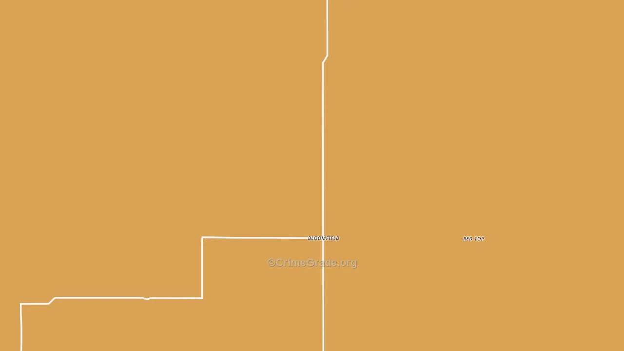 Bloomfield, MT Map of Robbery Rates