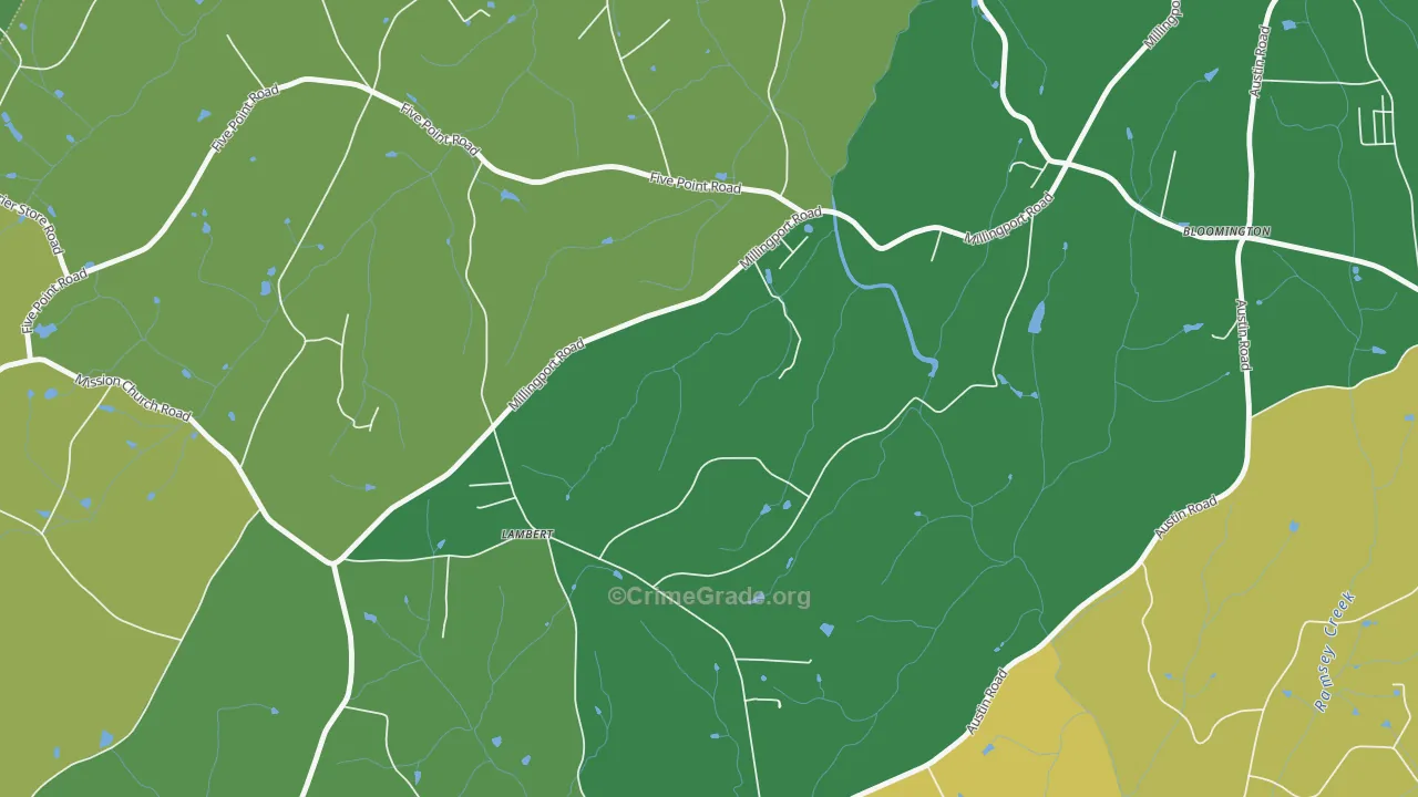 Bloomington, NC Map of Robbery Rates