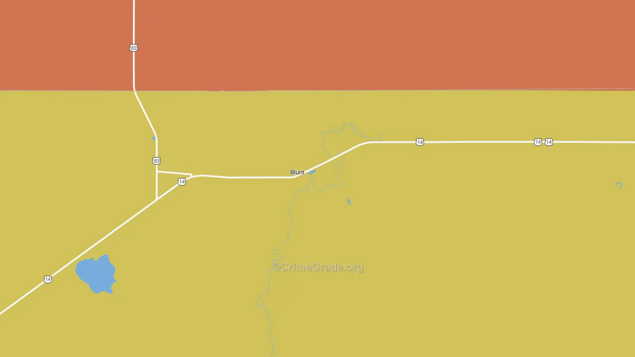Blunt, SD Map of Robbery Rates