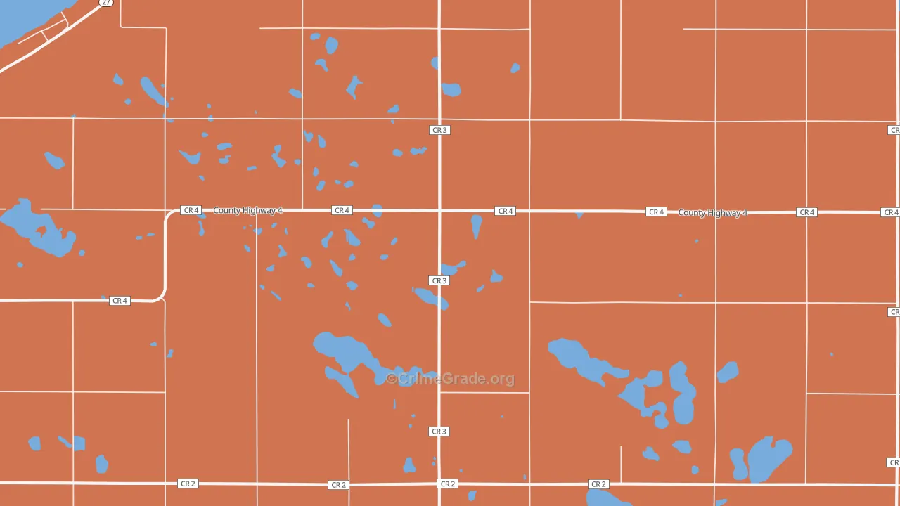 Bonanza Grove, MN Map of Robbery Rates