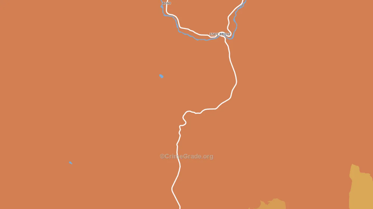 Bond, CO Map of Robbery Rates