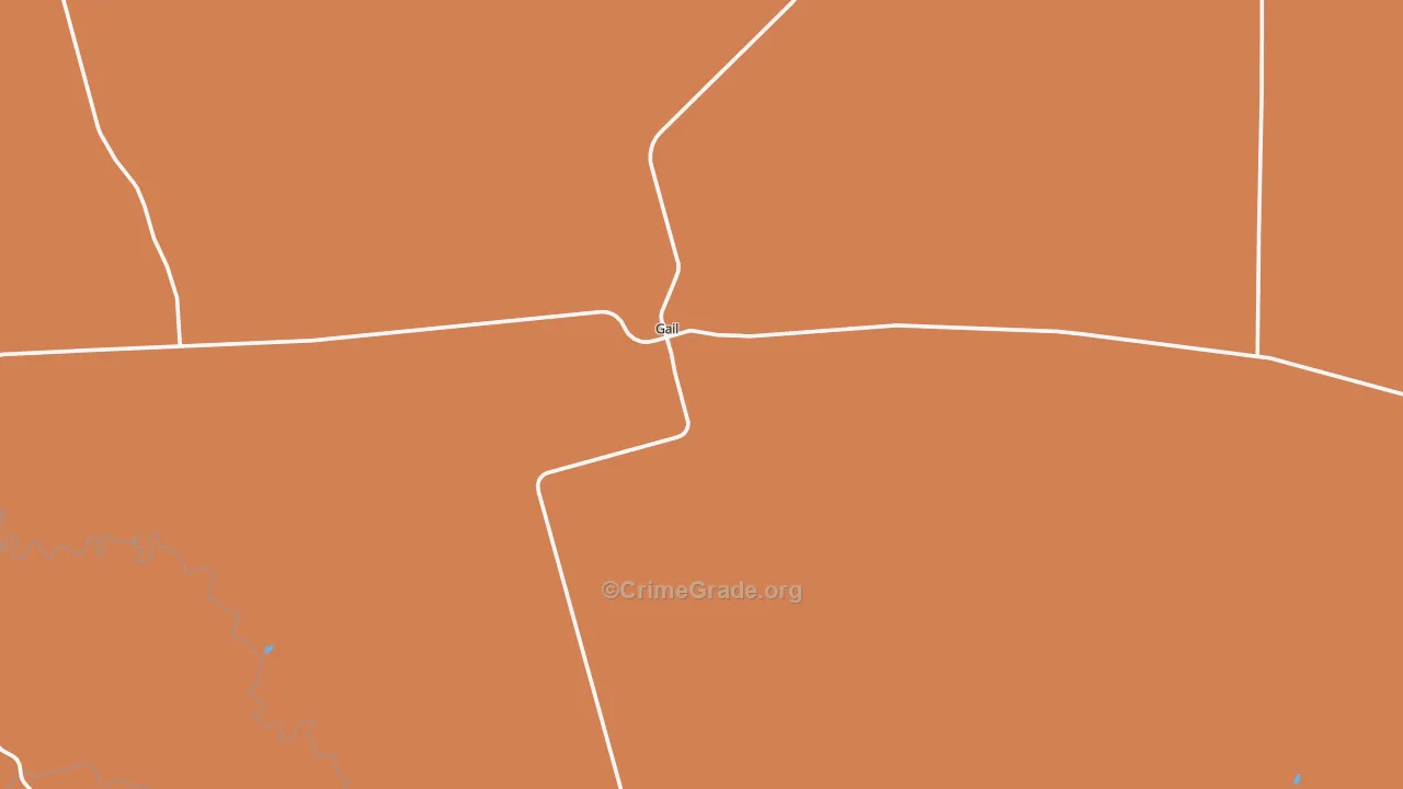 Borden County, TX Map of Robbery Rates