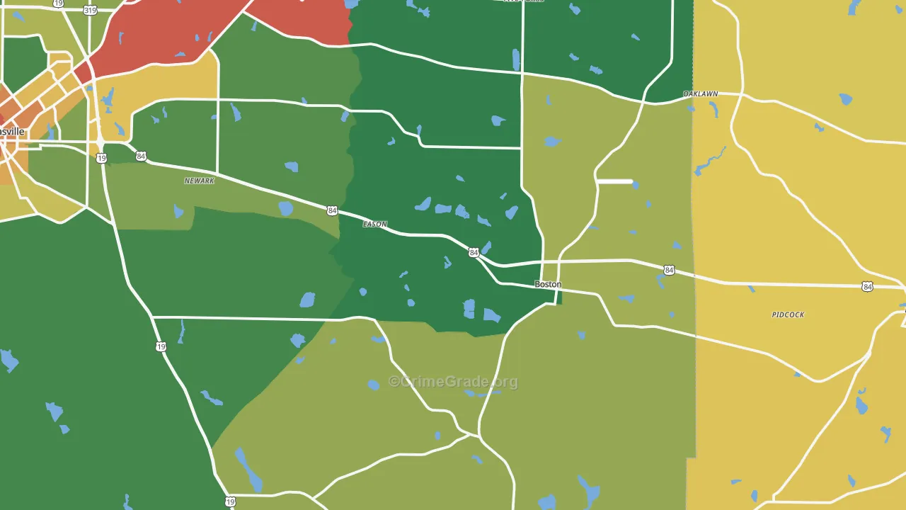 Boston, GA Map of Robbery Rates