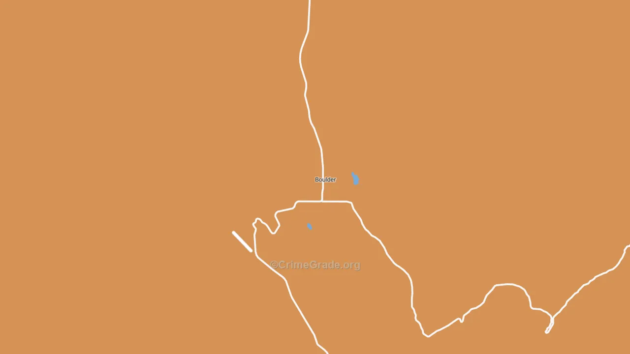 Boulder, UT Map of Robbery Rates