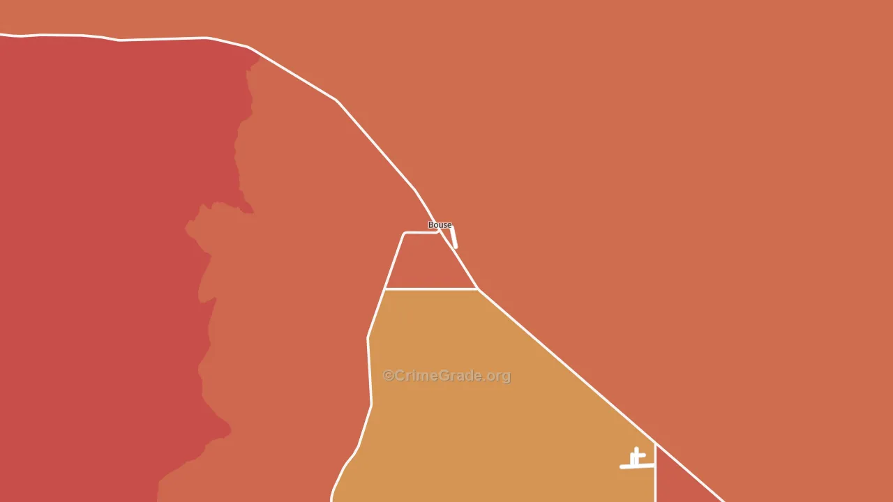 Bouse, AZ Map of Robbery Rates