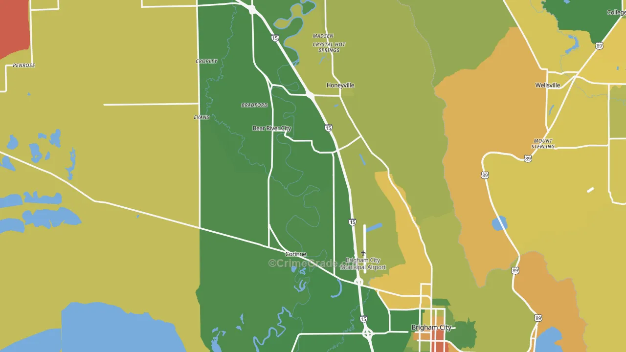 Box Elder County, UT Map of Robbery Rates