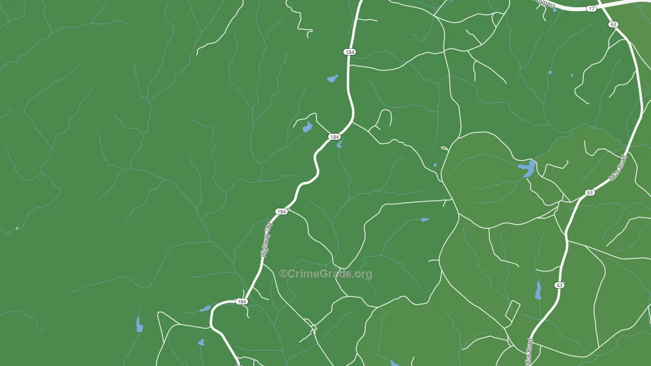 Boydville, GA Map of Robbery Rates