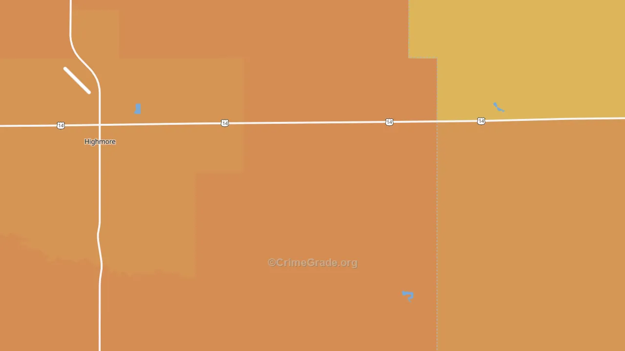 Bramhall, SD Map of Robbery Rates
