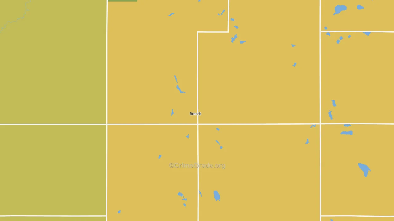 Brandt, SD Map of Robbery Rates