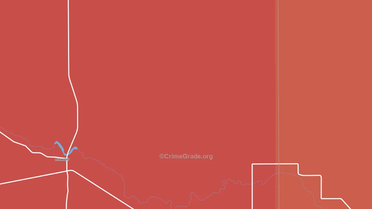 Brewster, NE Map of Robbery Rates