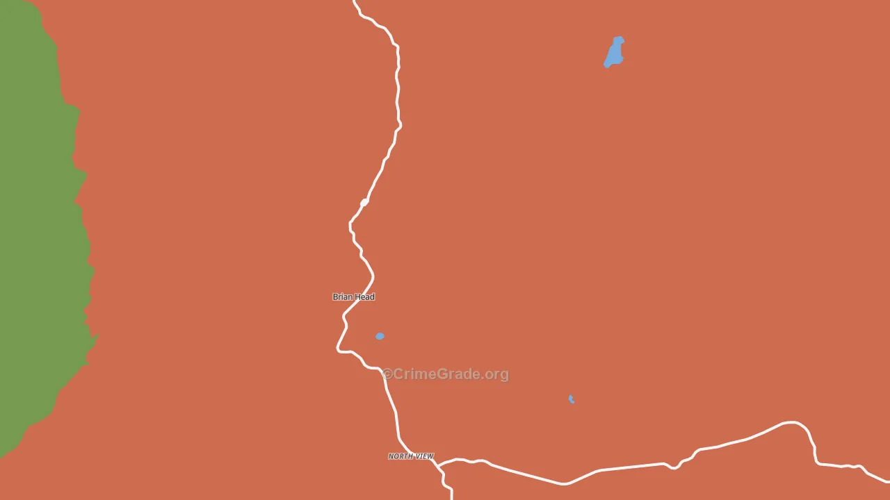 Brian Head, UT Map of Robbery Rates
