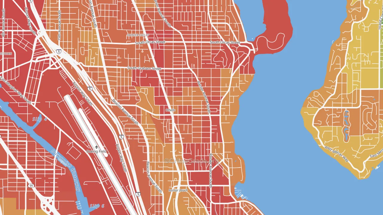 Brighton, Seattle, WA Map of Robbery Rates