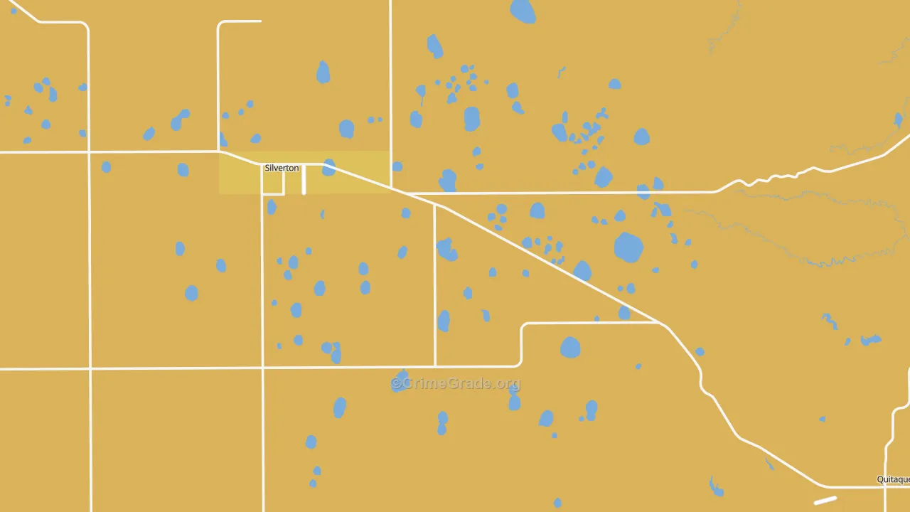 Briscoe County, TX Map of Robbery Rates