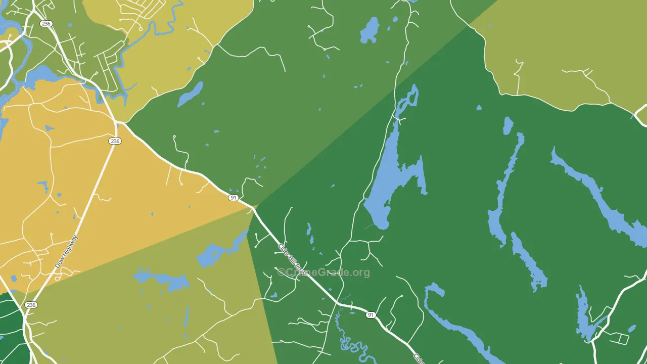 Brixham, ME Map of Robbery Rates