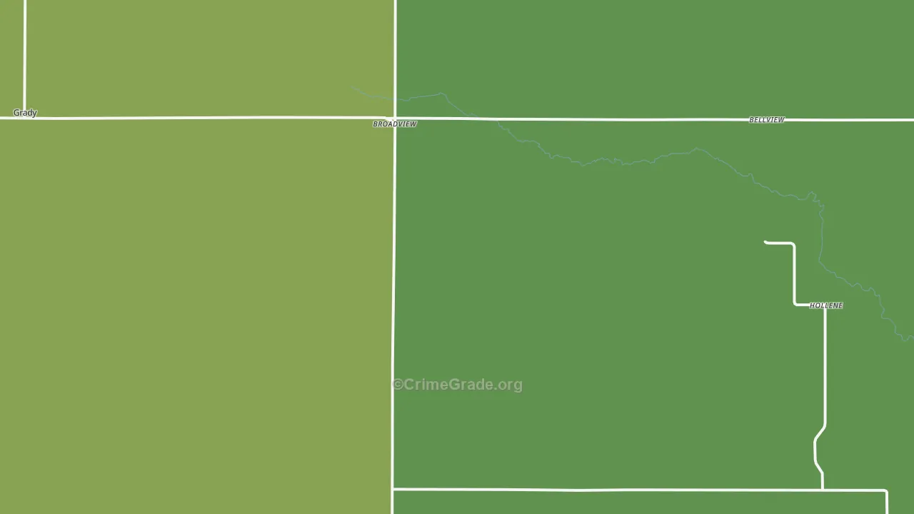 Broadview, NM Map of Robbery Rates