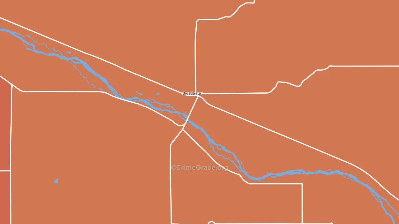 Broadwater, NE Map of Robbery Rates