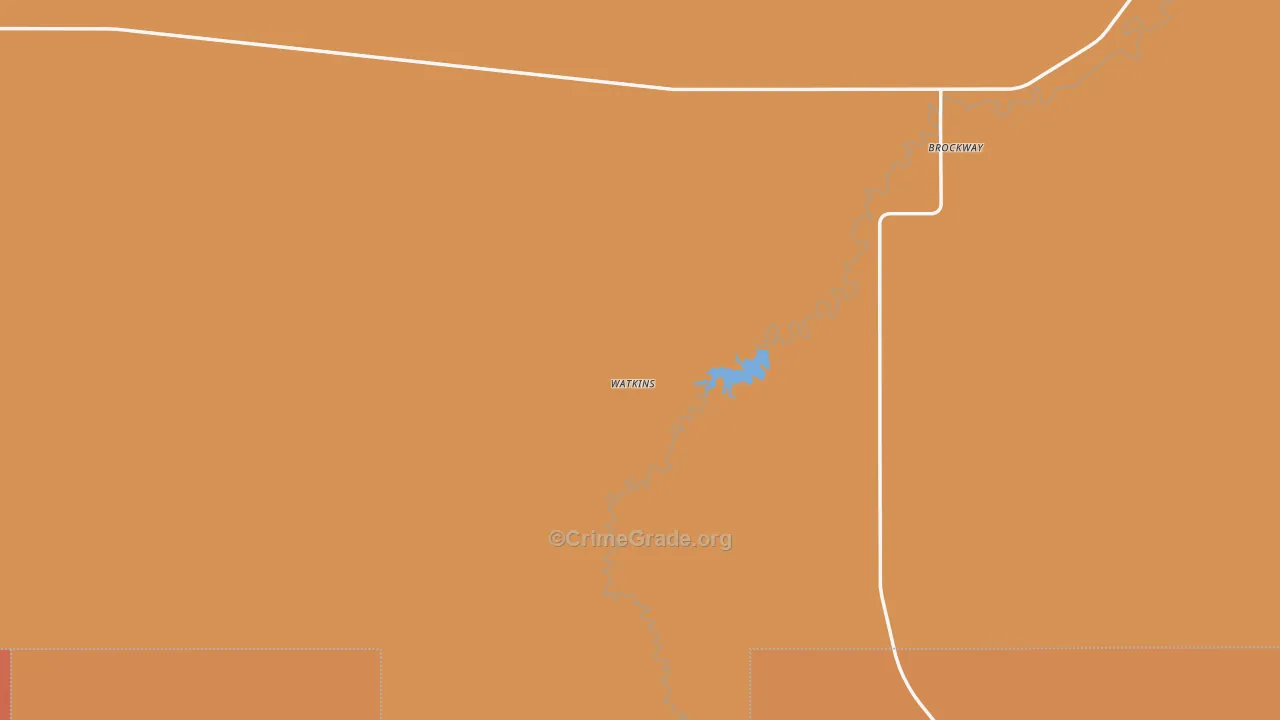 Brockway, MT Map of Robbery Rates