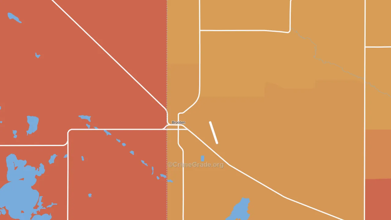 Brooten, MN Map of Robbery Rates