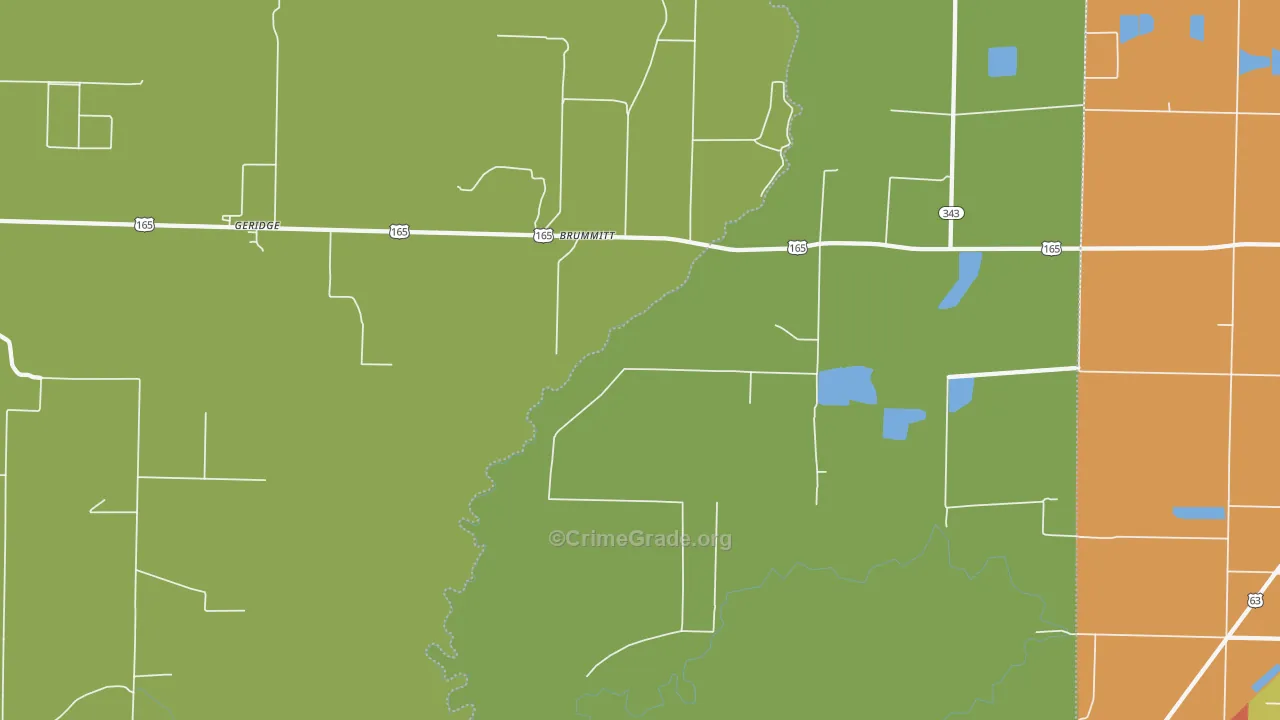 Brummitt, AR Map of Robbery Rates